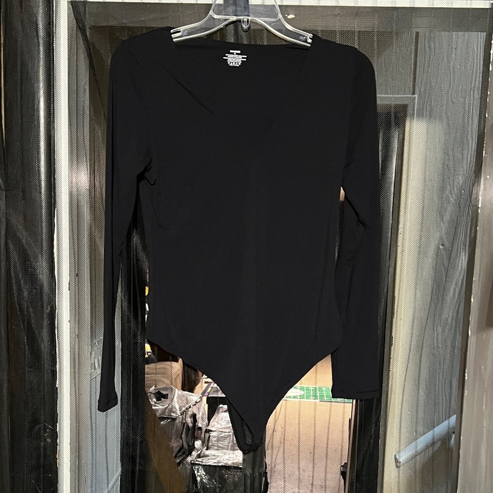 Suukess Elegant Black Long Sleeve Bodysuit
